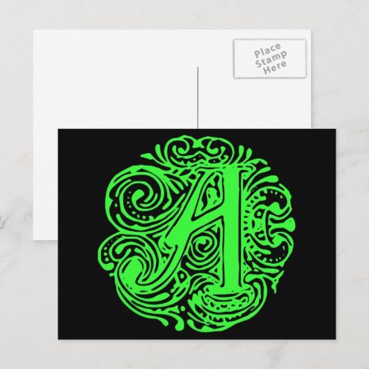 Monarchia Green "A" Postkarte (Vorne/Hinten)