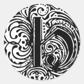 Monarchia Letter "H" Runder Aufkleber (Vorderseite)