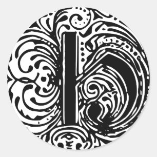 Monarchia Letter "H" Runder Aufkleber