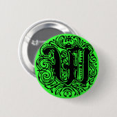Monarchia Monogram Letter W Initial Alphabet W Button (Vorne & Hinten)