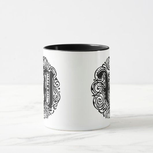 Monarchia Monogram Letter W Initial Alphabet W Tasse (Zentrum)