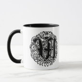 Monarchia Monogram Letter W Initial Alphabet W Tasse (Links)