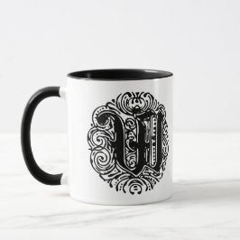 Monarchia Monogram Letter W Initial Alphabet W Tasse