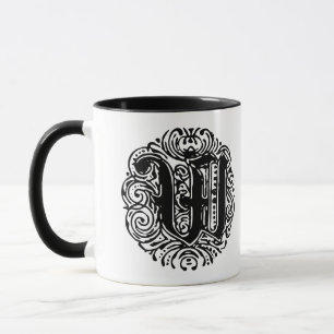Monarchia Monogramm Buchstabe W Anfangsalphabet W Tasse