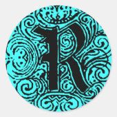 Monarchia "R " Runder Aufkleber (Vorderseite)