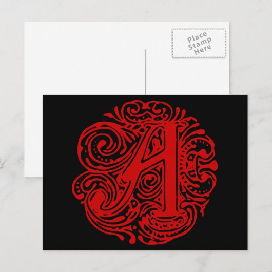 Monarchia Red "A" Postkarte (Vorne/Hinten)