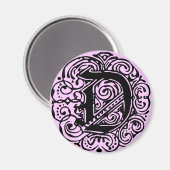 Monarchia Schwarz "D" Magnet (Vorderseite/Rückseite)