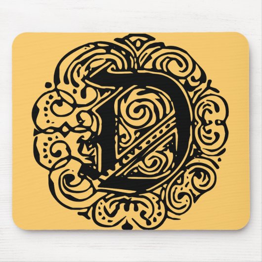 Monarchia Schwarz "D" Mousepad (Vorne)
