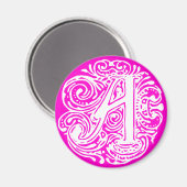 Monarchia Weißbuchstabe "A" Magnet (Vorderseite/Rückseite)