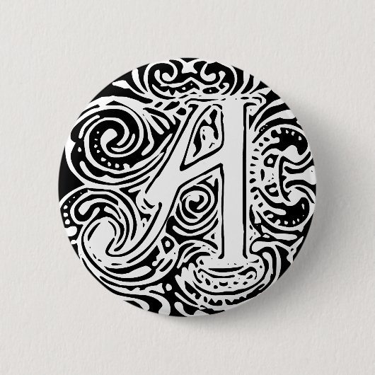 Monarchia White Letter "A" Button (Vorderseite)