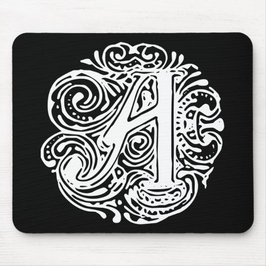 Monarchia White Letter "A" Mousepad (Vorne)