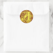 Monarchia Yellow "A" Runder Aufkleber (Tasche)