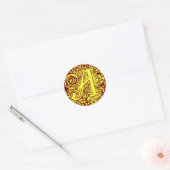 Monarchia Yellow "A" Runder Aufkleber (Umschlag)