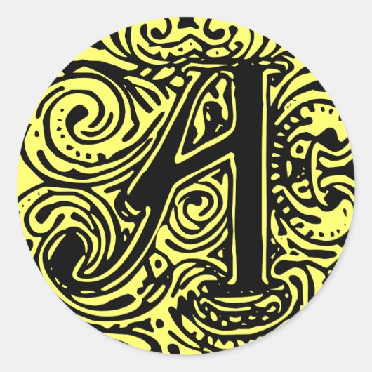 Monarchie "A" Runder Aufkleber (Vorderseite)