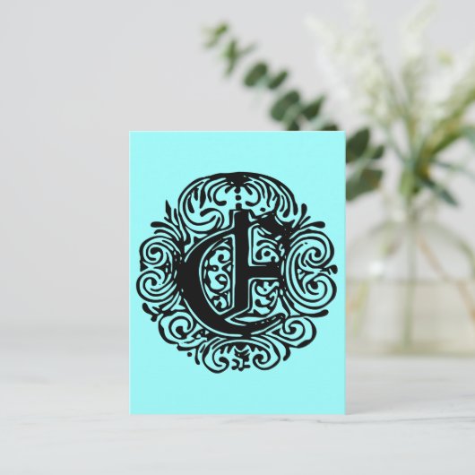 Monarchie "E" Postkarte (Stehend Vorderseite)