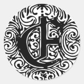 Monarchie "E" Runder Aufkleber (Vorderseite)