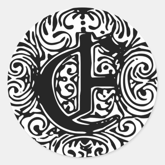 Monarchie "E" Runder Aufkleber (Vorderseite)