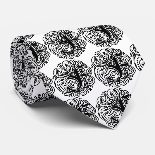 Monarchie "F" Krawatte (Gerollt)