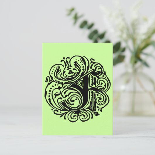 Monarchie "F" Postkarte (Stehend Vorderseite)