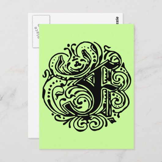 Monarchie "F" Postkarte (Vorne/Hinten)