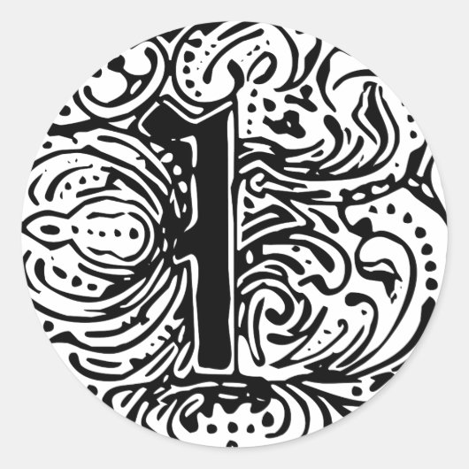 Monarchie "I" Runder Aufkleber (Vorderseite)