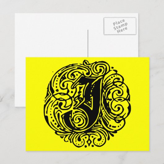 Monarchie "J" Postkarte (Vorne/Hinten)