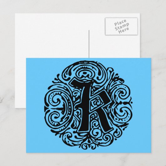 Monarchie "K" Postkarte (Vorne/Hinten)