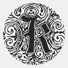 Monarchie "K" Runder Aufkleber