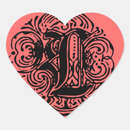 Monarchie "L" Herz-Aufkleber (Vorderseite)