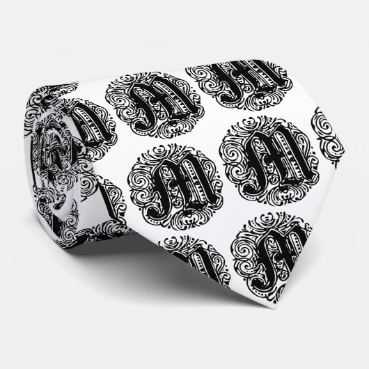 Monarchie "M" Krawatte (Gerollt)