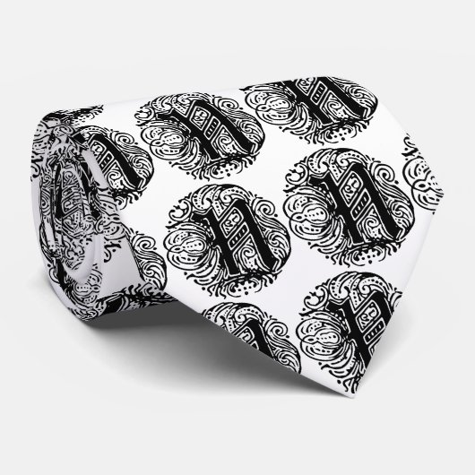 Monarchie "N" Krawatte (Gerollt)