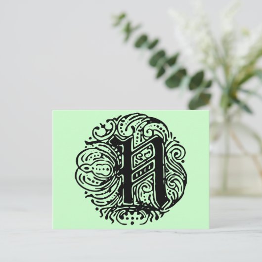 Monarchie "N" Postkarte (Stehend Vorderseite)