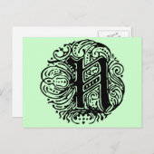 Monarchie "N" Postkarte (Vorne/Hinten)