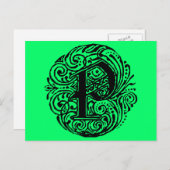 Monarchie "P" Postkarte (Vorne/Hinten)