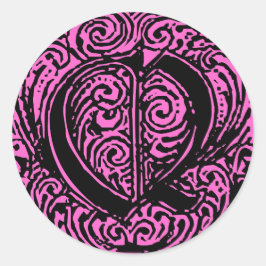 Monarchie "Q" Runder Aufkleber