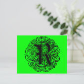 Monarchie "R" Postkarte (Stehend Vorderseite)