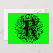 Monarchie "R" Postkarte (Vorne/Hinten)