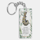 Monarchie-Raupe und Schmetterlingsförderung Schlüsselanhänger (Vorderseite links)