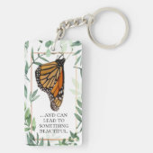 Monarchie-Raupe und Schmetterlingsförderung Schlüsselanhänger (Rückseite)