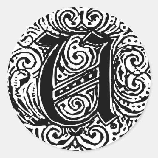 Monarchie "U" Runder Aufkleber (Vorderseite)