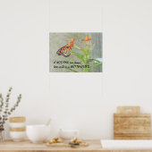 Monarchie und Raupe Poster mit Zitat (Küche)