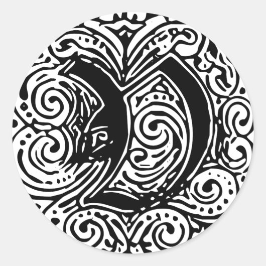 Monarchie "V" Runder Aufkleber (Vorderseite)