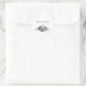 Monarchische Kontur, Feiertage Runder Aufkleber (Tasche)