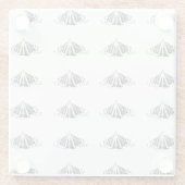 Monarchische Kontur Glasuntersetzer (Rückseite)