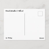 Monarchische Raupe auf der Milchkweed-Postkarte Postkarte (Rückseite)