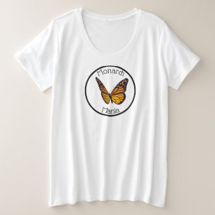Monarchmanie für Frauen mit Plus-Größe T-Shirt