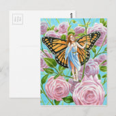 Monarchmärchen zwischen den Rose Postkarte (Vorne/Hinten)