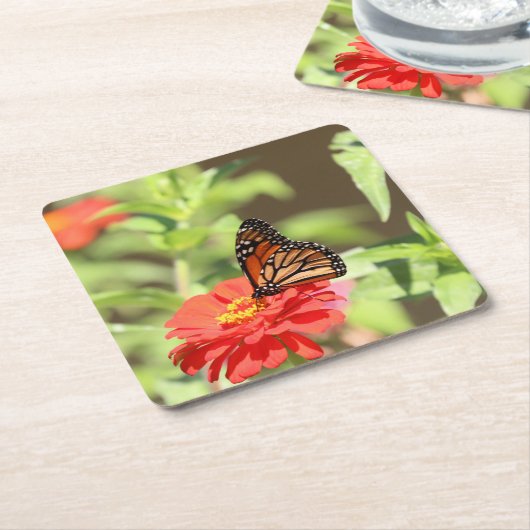 Monarchpapier-Platte Oktober Rechteckiger Pappuntersetzer (angewinkelt)