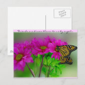 Monarchs and Daisies Postcard Postkarte (Vorne/Hinten)
