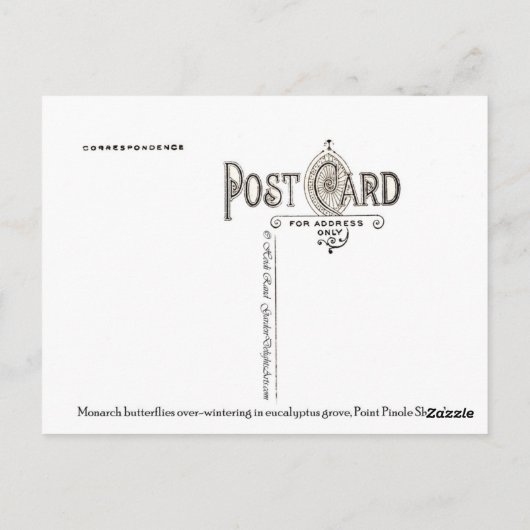 Monarchschmetterfy - Postcard Postkarte (Rückseite)